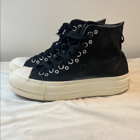 Converse Black High-Tops with White Accents - Picture 6 of 17
